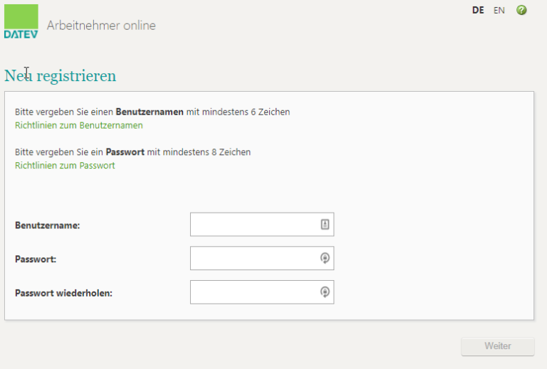 Wie Melde Ich Mich Erstmalig Bei DATEV Arbeitnehmer Online An ...