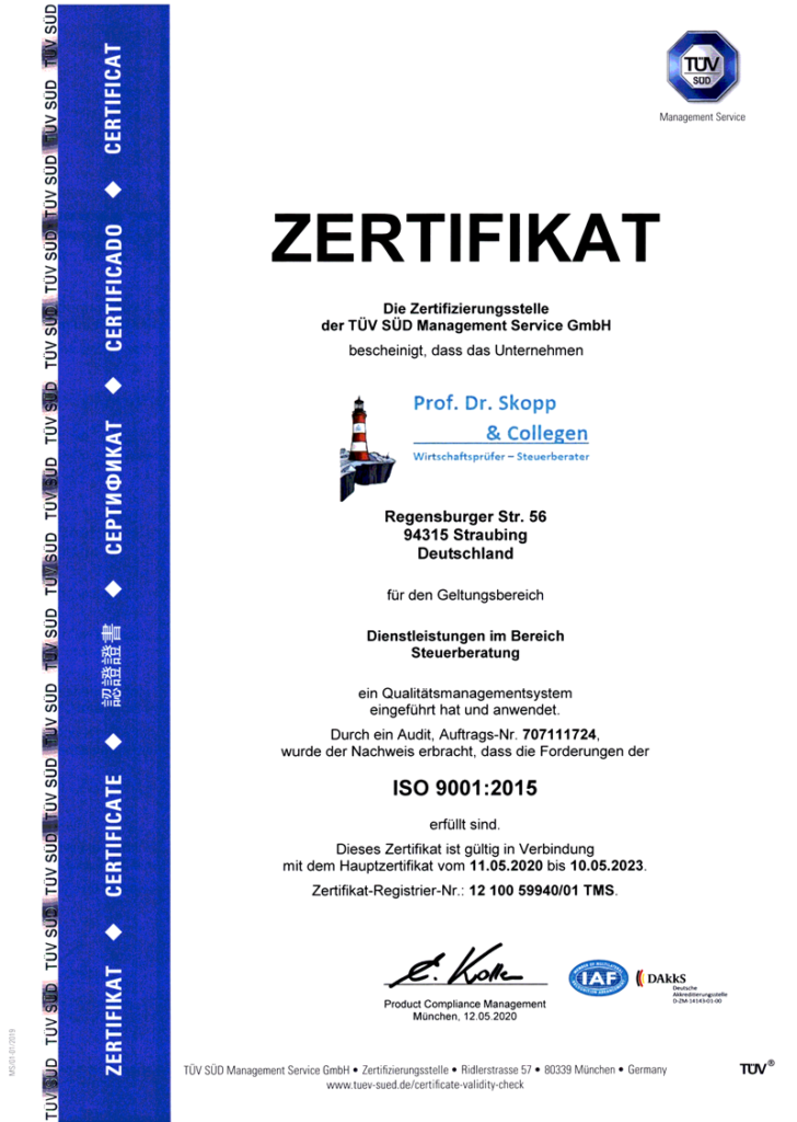 TÜV-Zertifizierung